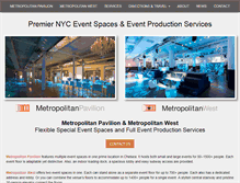 Tablet Screenshot of metropolitanevents.com